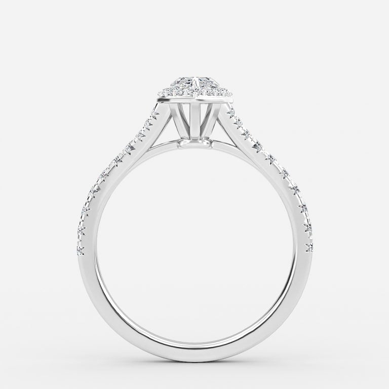 Chelsea Marquise Halo Lab Grown Diamond Engagement Ring