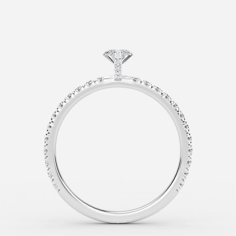 Josephine Marquise Diamond Band Engagement Ring