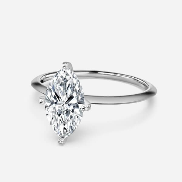 Nhẫn đính hôn kim cương nhân tạo Alika Marquise Solitaire