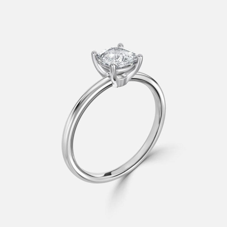 Celtic Cushion Solitaire Lab Grown Diamond Engagement Ring