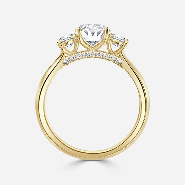 Dae Oval Three Stone Lab Grown Diamond Engagement Ring