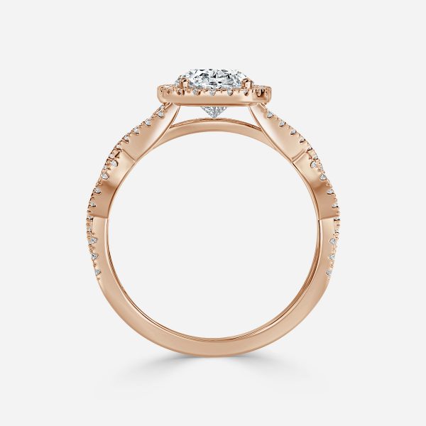 Victoria Oval Diamond Band Engagement Ring