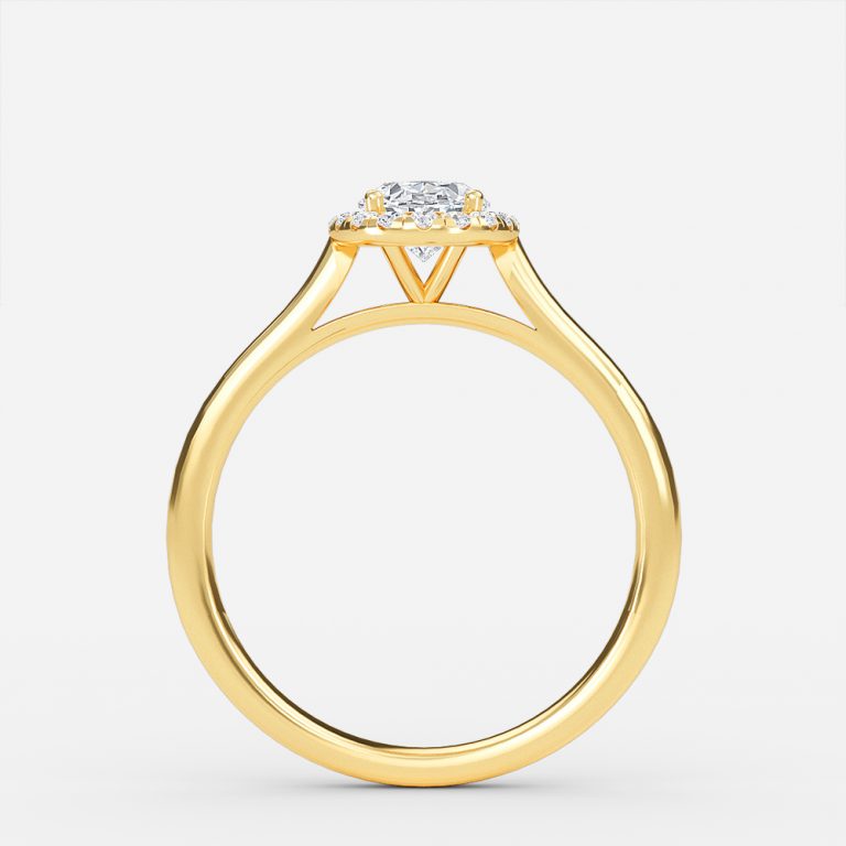 Levi Oval Halo Lab Grown Diamond Engagement Ring