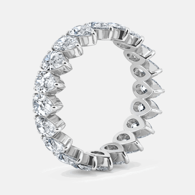 Bezel Pear eternity Band