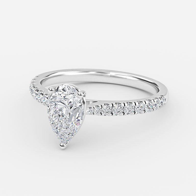 Nhẫn đính hôn kim cương Aradia Pear Side