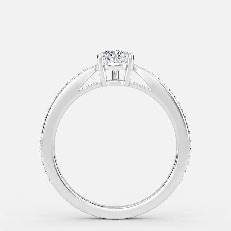 Nhẫn đính hôn kim cương Fior Pear Side