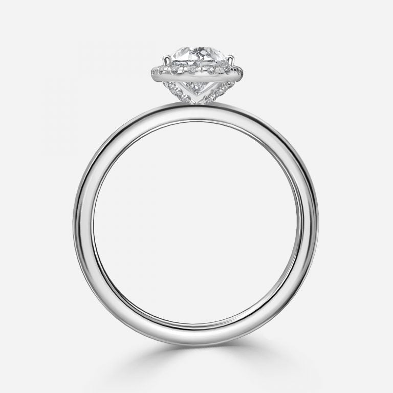 Jodha Pear Halo Lab Grown Diamond Engagement Ring