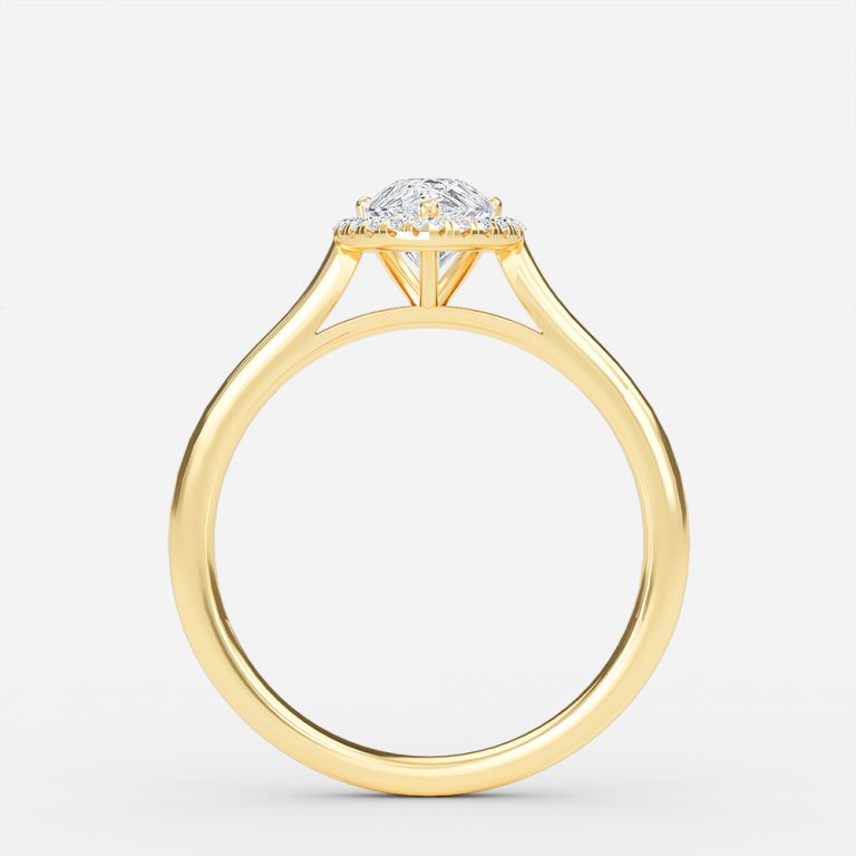 Levi Pear Halo Lab Grown Diamond Engagement Ring