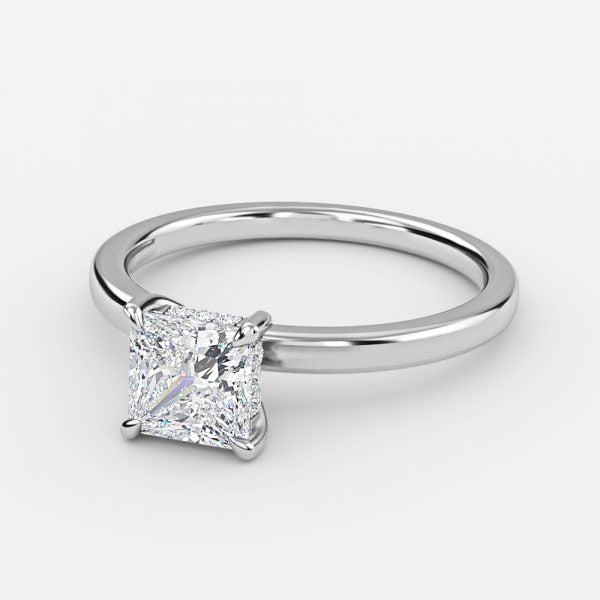 Nhẫn đính hôn kim cương nuôi cấy trong phòng thí nghiệm Essian Princess Hidden Halo