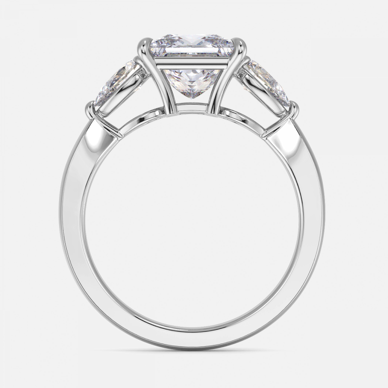 Nhẫn đính hôn kim cương nhân tạo ba viên của Olina Princess