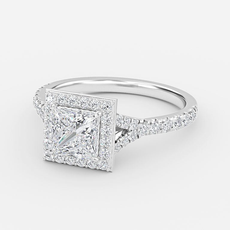Chelsea Princess Halo Lab Grown Diamond Engagement Ring