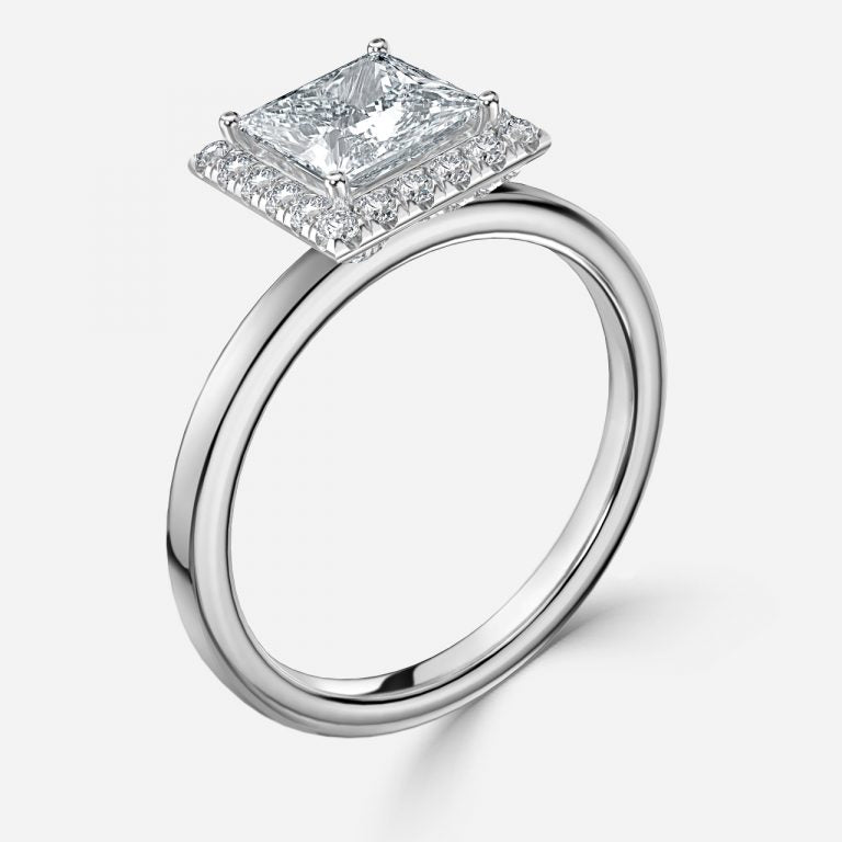 Jodha Princess Halo Lab Grown Diamond Engagement Ring