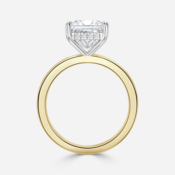 Vina Princess Hidden Halo Lab Grown Diamond Engagement Ring