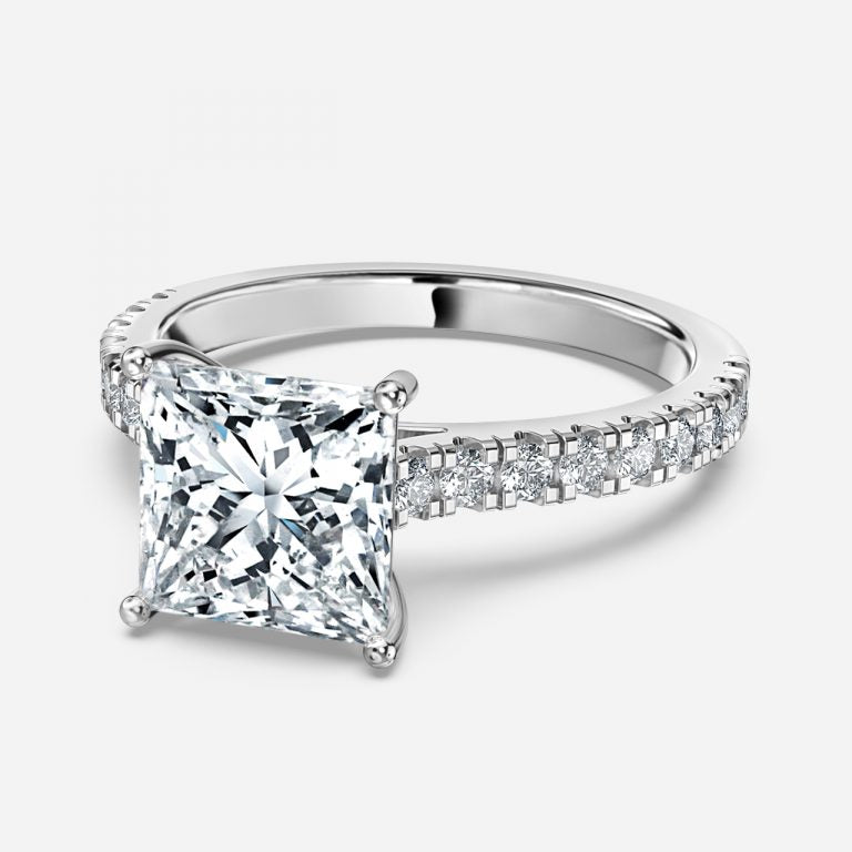 Ella Princess Diamond Band Engagement Ring