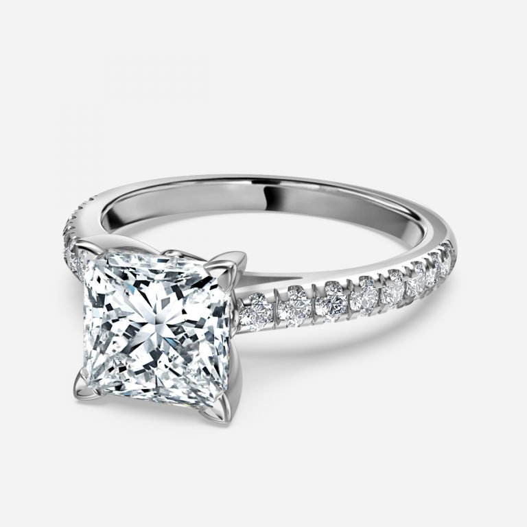 Angel Princess Diamond Band Lab Grown Diamond Engagement Ring