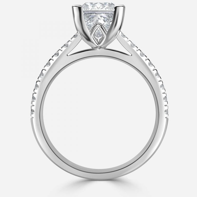 Angel Princess Diamond Band Lab Grown Diamond Engagement Ring