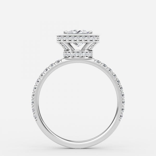 Jennifer Princess Halo Lab Grown Diamond Engagement Ring