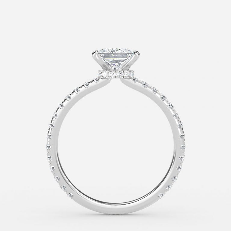 Nhẫn đính hôn kim cương Hidden Halo Lab của Ambrosia Princess