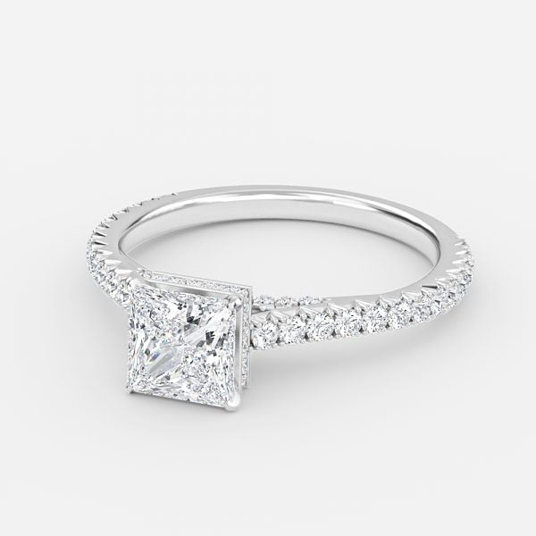 Charles Princess Hidden Halo Lab Grown Diamond Engagement Ring