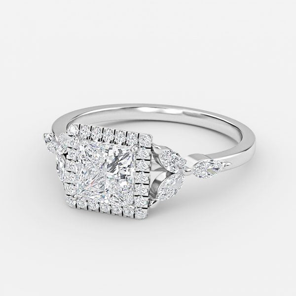 Francis Princess Halo Lab Grown Diamond Engagement Ring