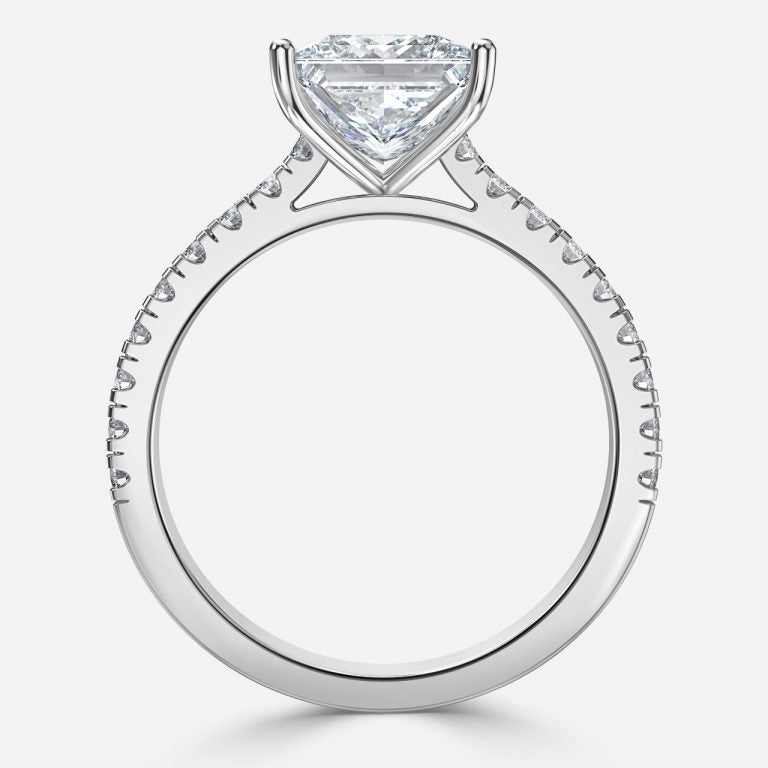 Ella Princess Diamond Band Engagement Ring