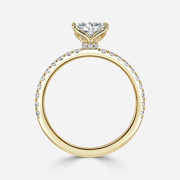 Lepidus Princess Hidden Halo Lab Grown Diamond Engagement Ring