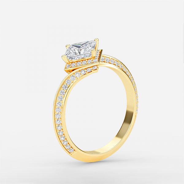 Aria Princess Hidden Halo Lab Grown Diamond Engagement Ring