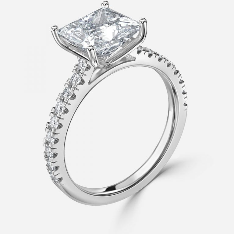 Ella Princess Diamond Band Engagement Ring