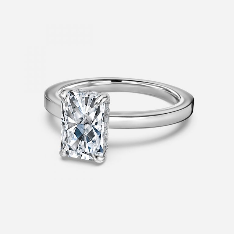 Chloe Radiant Hidden Halo Lab Grown Diamond Engagement Ring