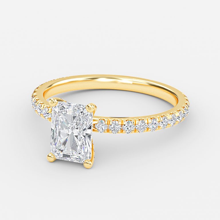 Nhẫn đính hôn kim cương nhân tạo độc đáo Josephine Radiant