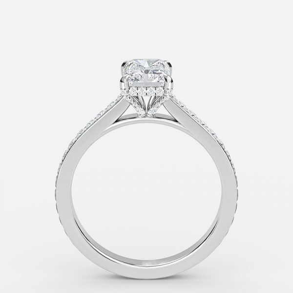 Mithrial Radiant Hidden Halo Lab Grown Diamond Engagement Ring