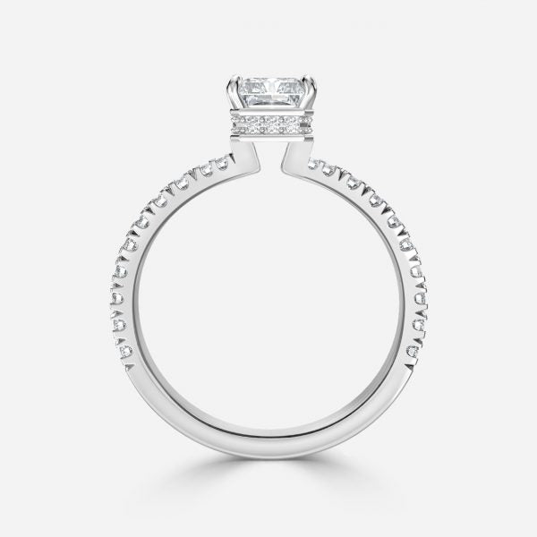 Kenzo Radiant Hidden Halo Lab Grown Diamond Engagement Ring