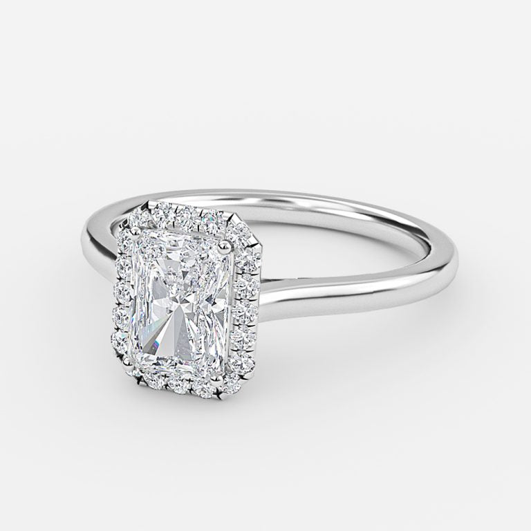 Levi Radiant Halo Lab Grown Diamond Engagement Ring
