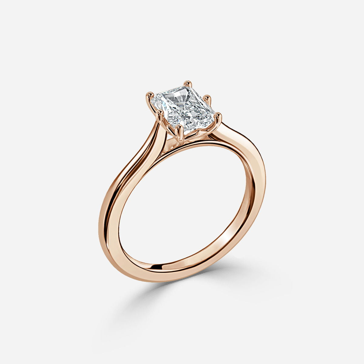 Nhẫn đính hôn kim cương nhân tạo Nimi Radiant Solitaire