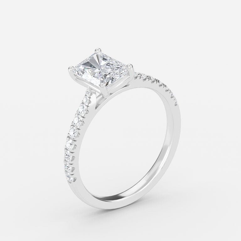Aradia Radiant Diamond Band Engagement Ring