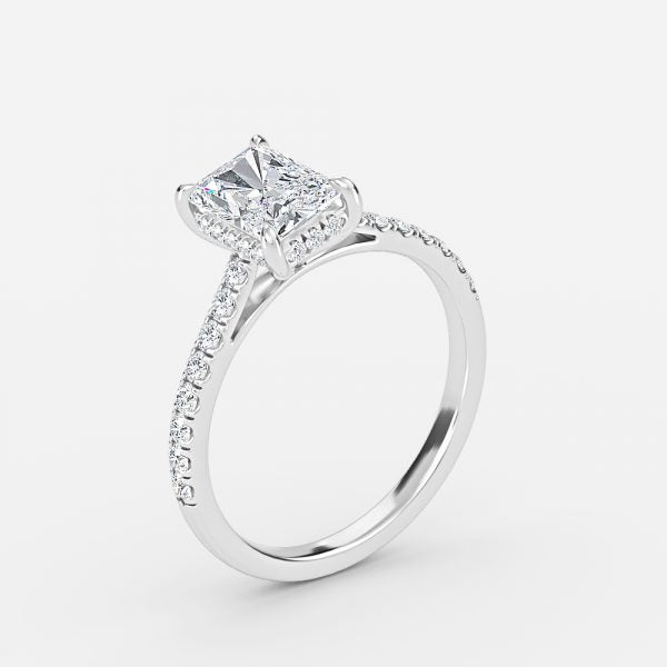 Versailles Radiant Hidden Halo Lab Grown Diamond Engagement Ring