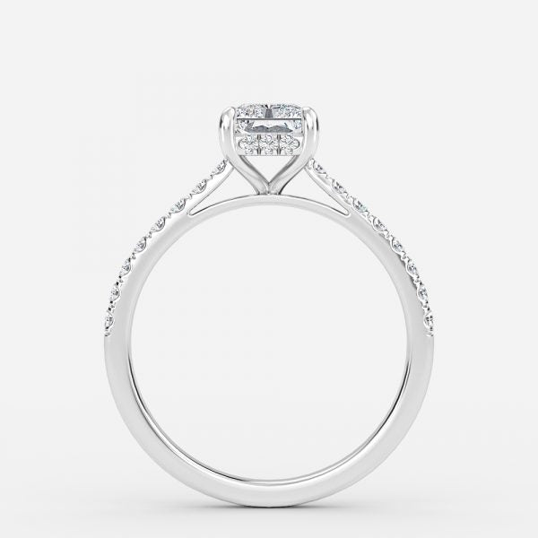 Versailles Radiant Hidden Halo Lab Grown Diamond Engagement Ring