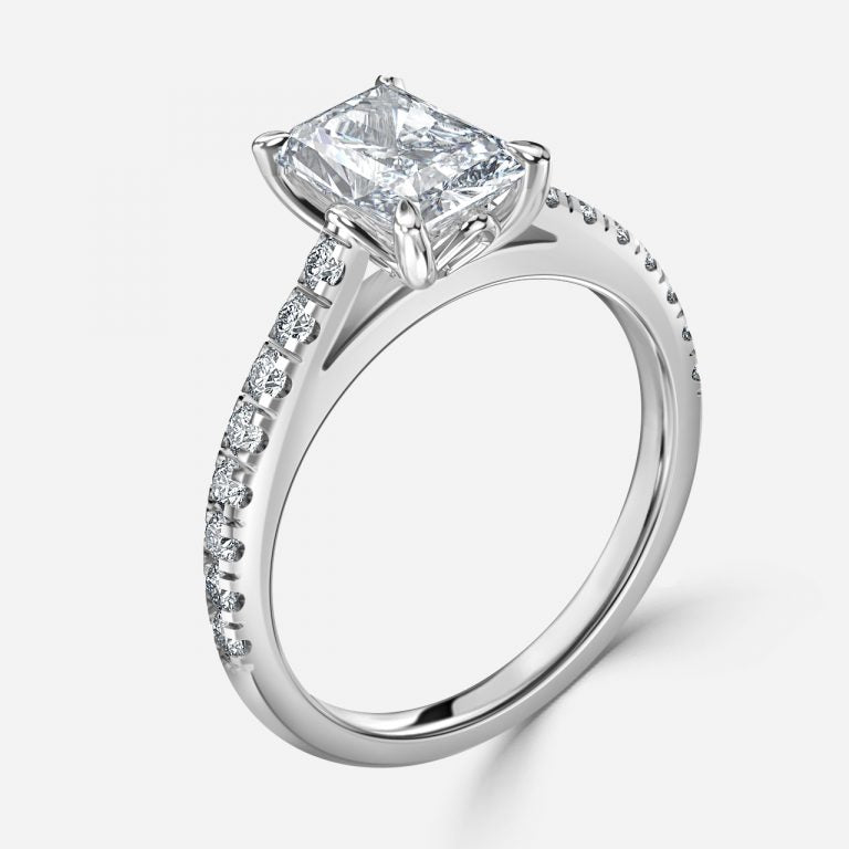 Angel Radiant Diamond Band Engagement Ring