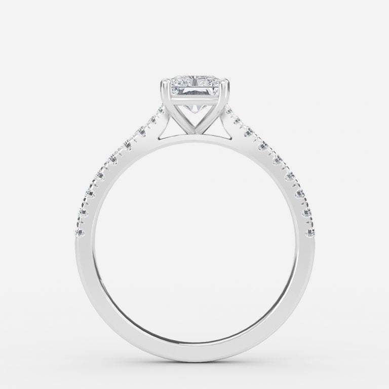 Aradia Radiant Diamond Band Engagement Ring