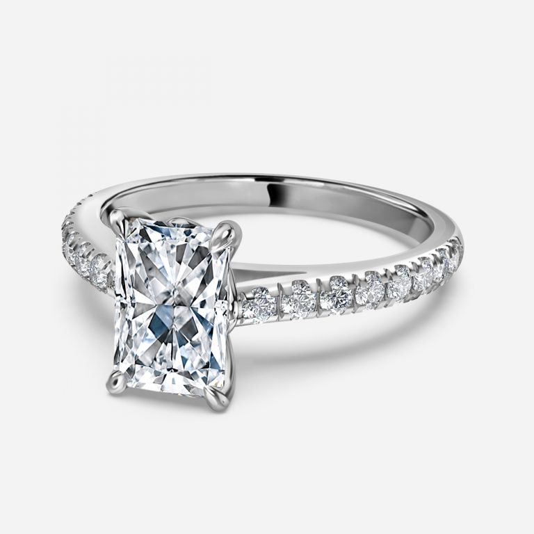 Angel Radiant Diamond Band Engagement Ring