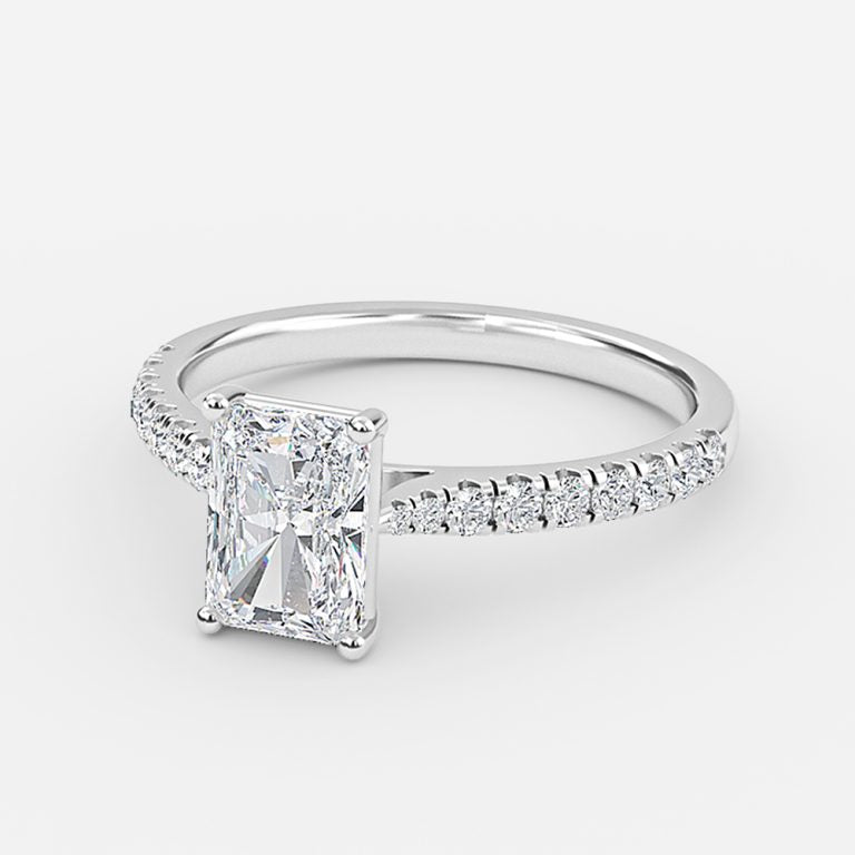 Aradia Radiant Diamond Band Engagement Ring