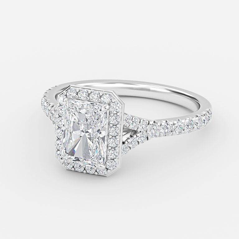 Chelsea Radiant Halo Lab Grown Diamond Engagement Ring