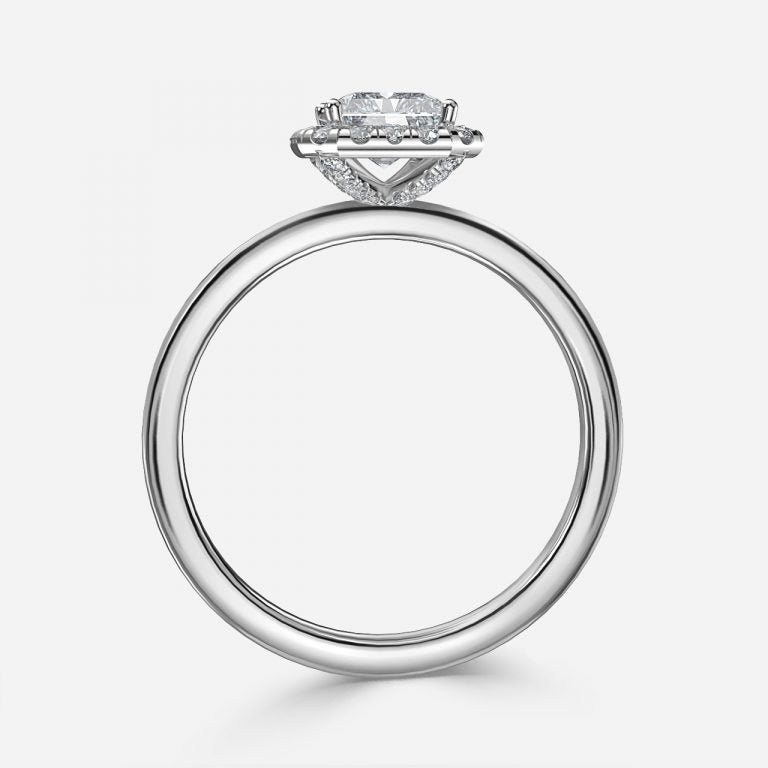 Jodha Radiant Halo Lab Grown Diamond Engagement Ring