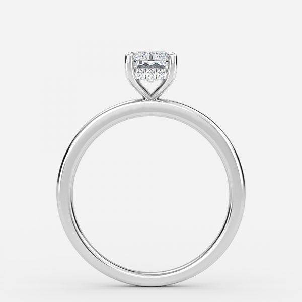 Nhẫn đính hôn kim cương nhân tạo Essian Radiant Hidden Halo
