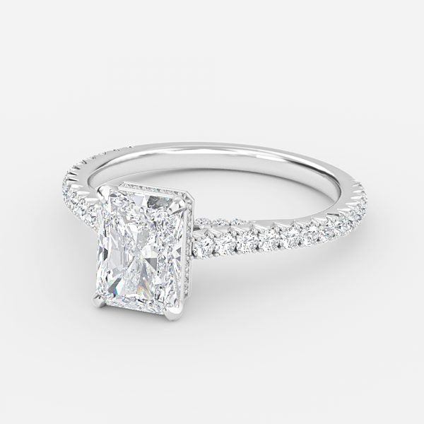 Charles Radiant Hidden Halo Lab Grown Diamond Engagement Ring