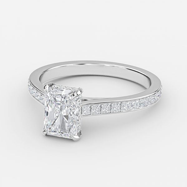 Mithrial Radiant Hidden Halo Lab Grown Diamond Engagement Ring