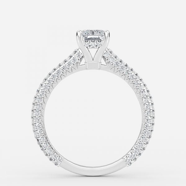 Nhẫn đính hôn kim cương nhân tạo Iona Radiant Hidden Halo