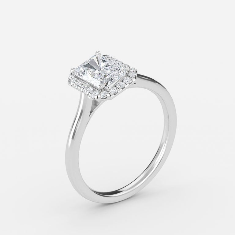 Levi Radiant Halo Lab Grown Diamond Engagement Ring