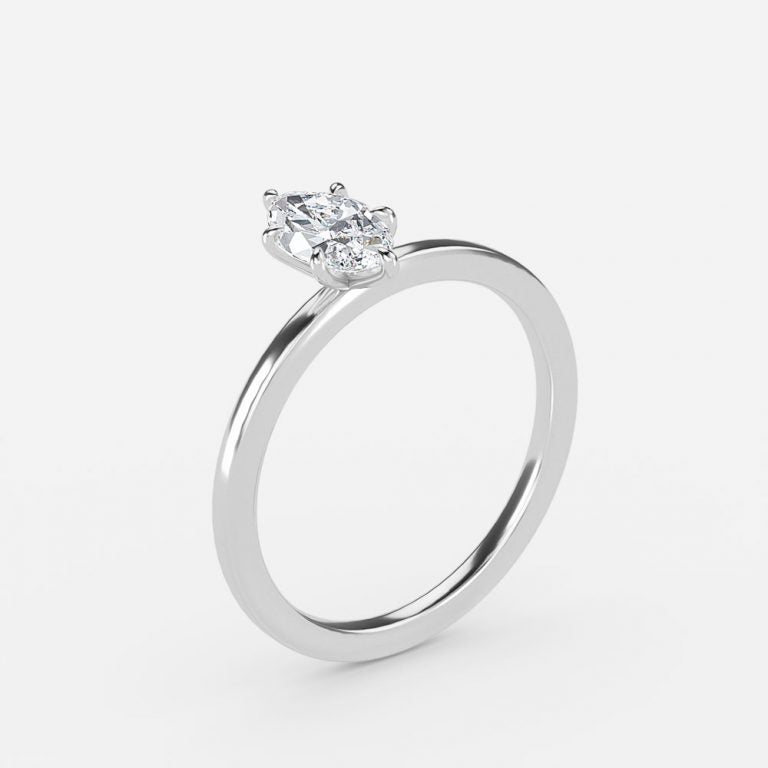 Nhẫn đính hôn kim cương nhân tạo Jiani Marquise Solitaire