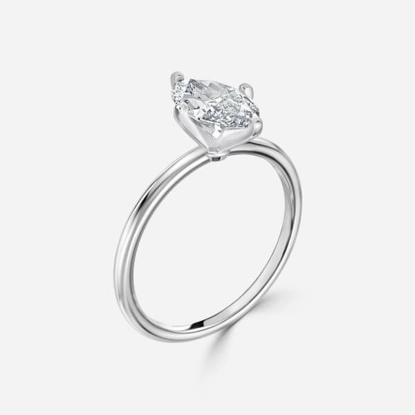 Nhẫn đính hôn kim cương nhân tạo Alika Marquise Solitaire